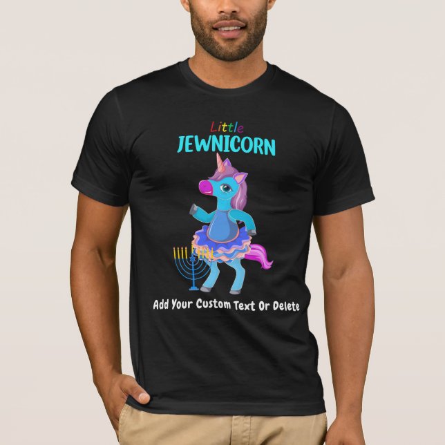 Camiseta Hanukkah Little Jewnicorn Chanukkah Unicorn (Frente)