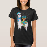 Camiseta Hanukkah Llama Cute Alpaca Chanukah De Natal<br><div class="desc">Hanukkah Llama Cute Alpaca Chanukah Natal Para Mulher</div>