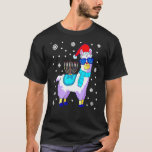 Camiseta Hanukkah Llama Menorah Alpaca Santa Hat Natal<br><div class="desc">Hanukkah Llama Menorah Alpaca Santa Hat Natal Chanukah</div>