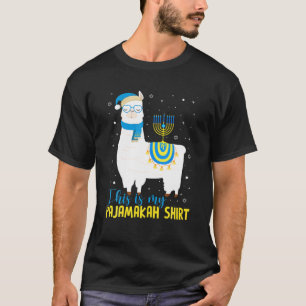 Camiseta Hanukkah Llama Natal Feliz Llamakah Pajamas Fu