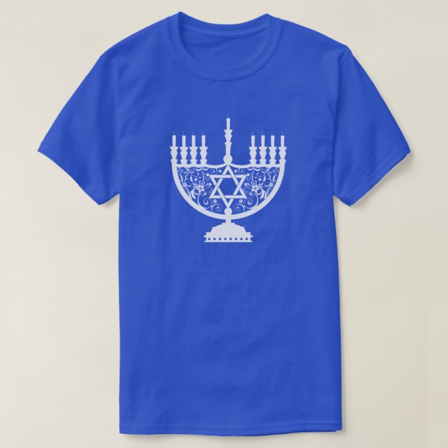 Camiseta Hanukkah Menorah (Frente do Design)