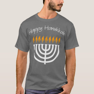 Camiseta Hanukkah Menorah T-shirt Chanukah velas judaicas H