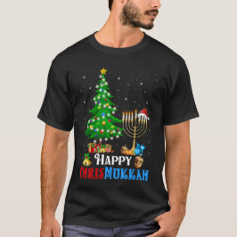 Camiseta Hanukkah Natal Engraçado Feliz Feliz Chrismukkah