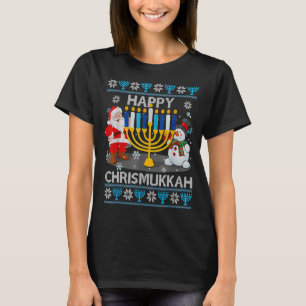 Camiseta Hanukkah Natal Feliz Chrismukkah Jewish Xmas U