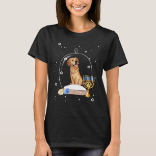 Camiseta Hanukkah Ouro Retriever Cog Snow Globe Pajama