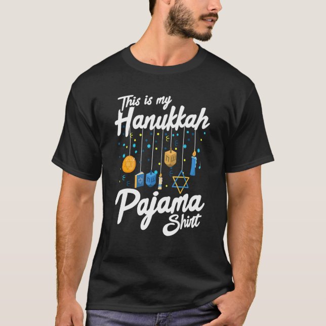 Camiseta Hanukkah Pajama Dreidel Toy Boys Meninas Judaica C (Frente)