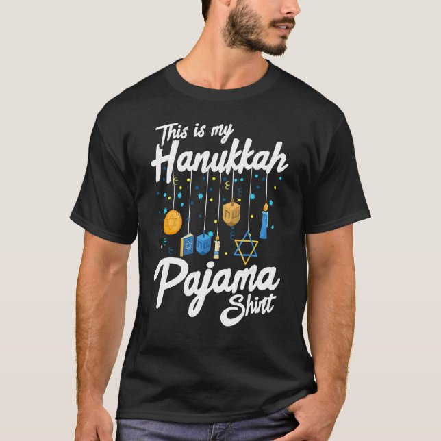 Camiseta Hanukkah Pajama Dreidel Toy Boys Meninas Judaica C (Frente)