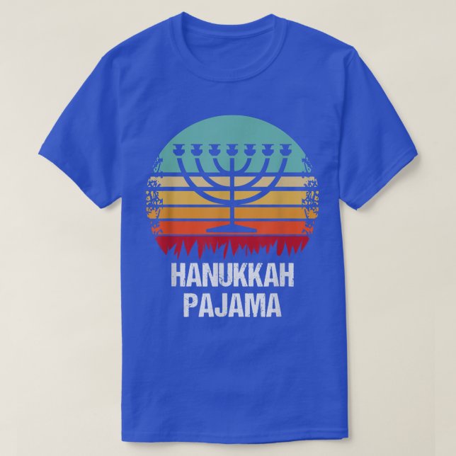 Camiseta Hanukkah Pajama Jewish Hanukkah  (Frente do Design)