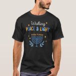 Camiseta Hanukkah Peace and Light Chanukah Jewish Matching<br><div class="desc">Hanukkah Peace and Light Chanukah Jewish Matish Group</div>