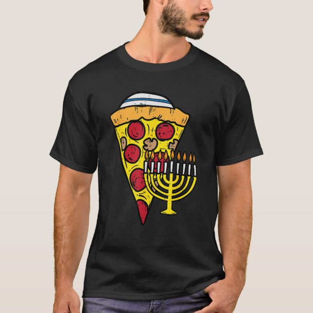 Camiseta Hanukkah Pizza Funny Food Chanukah Jewish Men Wome (Frente)