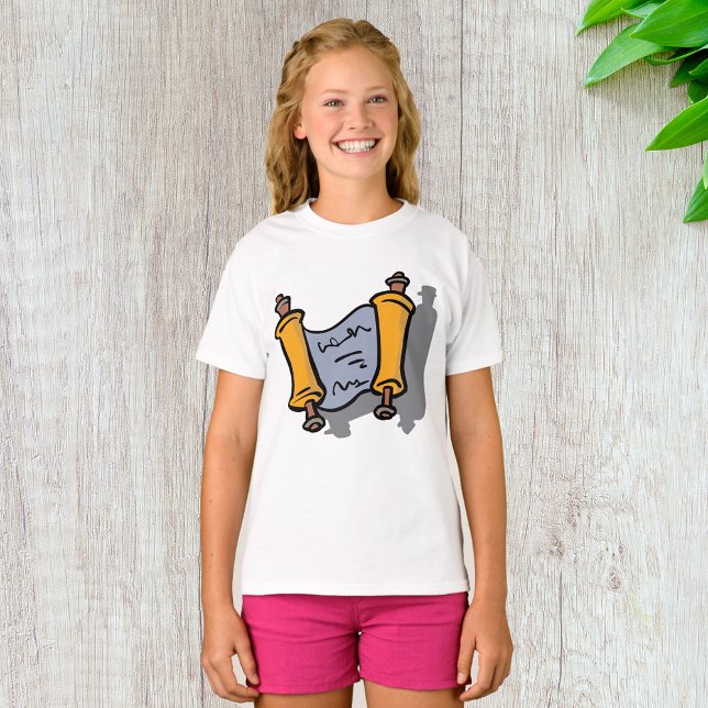 Camiseta Hanukkah Scroll Girls T-Shirt (Criador carregado)