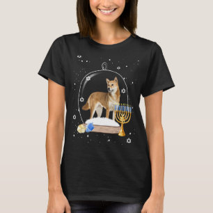 Camiseta Hanukkah Shiba Inu Dog Snow Globe Pajama