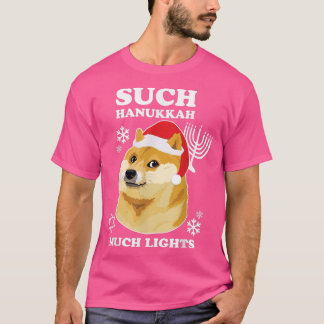 Camiseta Hanukkah Shibe Doge Tanta Luz Chanucá