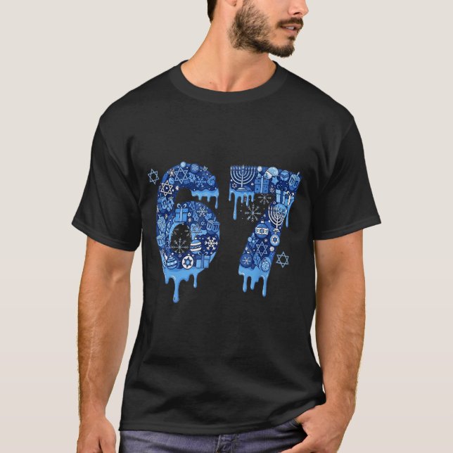 Camiseta Hanukkah Six Seven 67 Meme Funny Dreidel Menorah S (Frente)