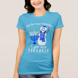 Camiseta Hanukkah Snowman Cute Engraçado