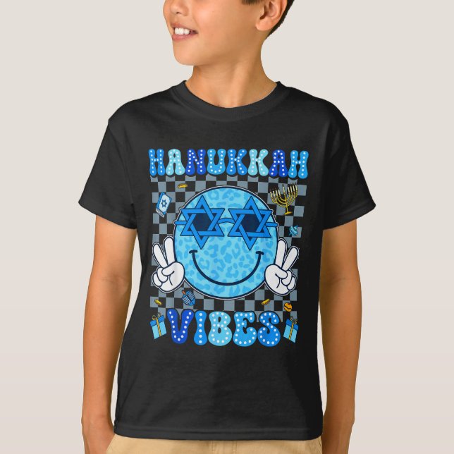 Camiseta Hanukkah Vibes Chanukah Pajama Happy Hanukkah Men  (Frente)