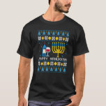 Camiseta Hanukkah Wine Ugly Sweater Dreidel judeu Chanukah<br><div class="desc">Hanukkah Wine Ugly Sweater Dreidel Jewish Chanukah Menorah Premium</div>