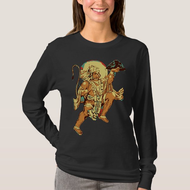 Camiseta Hanuman Carregando Mountain (Frente)