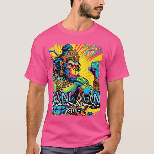 Camiseta Hanuman Hindu Mythology Monkey God Spirituality gi (Frente)