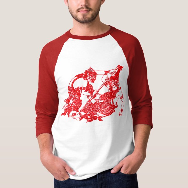 CAMISETA HANUMAN - LUTANDO DEUSES BUDISTAS & HINDU (Frente)