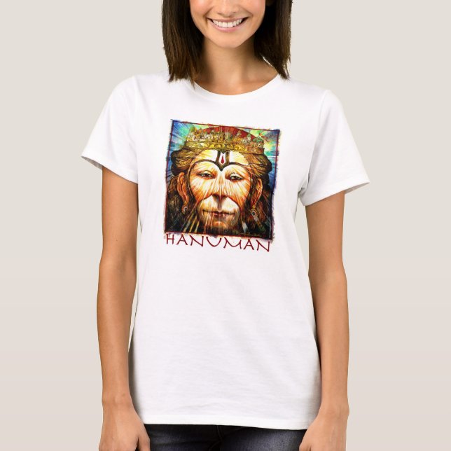 Camiseta Hanuman! O t-shirt da mulher (Frente)