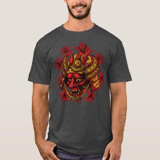 Camiseta Hanya Samurai Oni Mask, Demon Art Face Harajuku Ae
