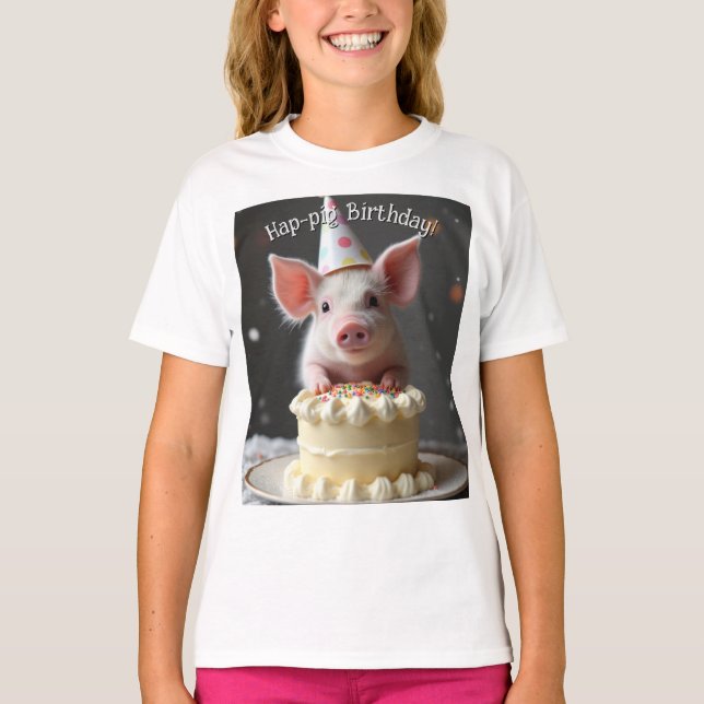 Camiseta Hap porco Birthday (Frente)