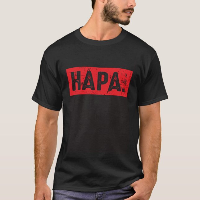 Camiseta Hapa Orgulho Eurasiano Patrimônio Europeu Misto de (Frente)