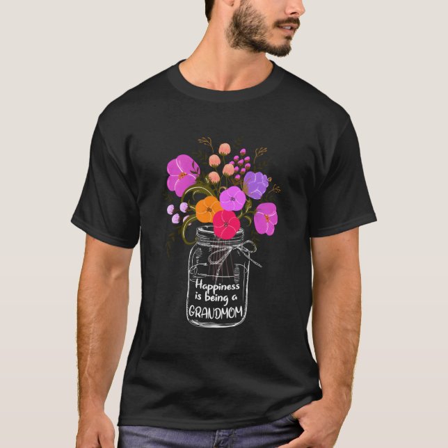 Camiseta Hapess Está Sendo Uma Avó Vovó Mãe Flor (Frente)