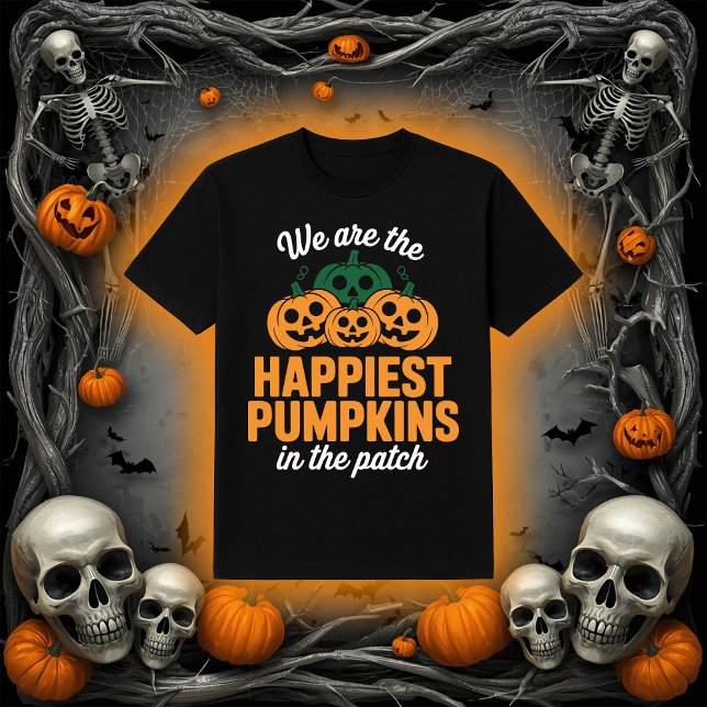 Camiseta Happiest Pumpkins in the Patch Halloween (Criador carregado)