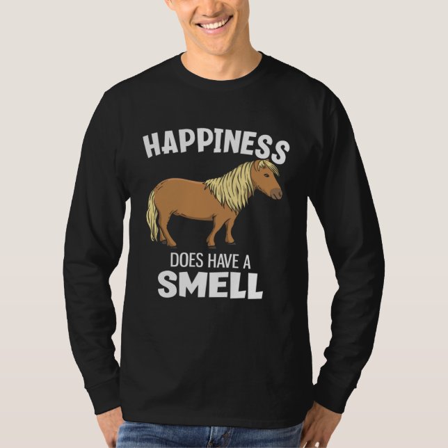 Camiseta Happiness Does Have A Smell  Miniature Horse (Frente)