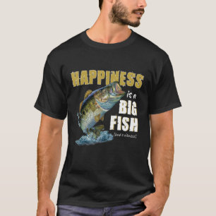 Camiseta Happiness Is A Big Fish And A Witness, Funny Fishi
