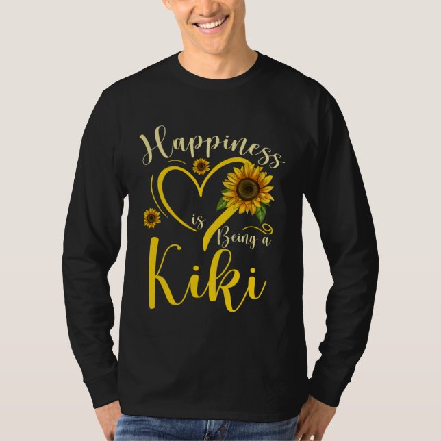 Camiseta Happiness Is Being A Kiki Sunflower Mother's Day W (Frente)
