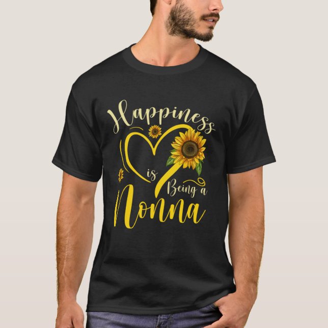 Camiseta Happiness Is Being A Nonna Sunflower Mother's Day  (Frente)
