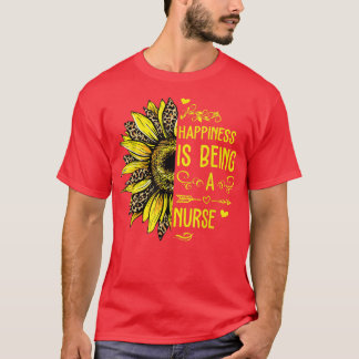 Camiseta Happiness Is Being A Nurse Sunflower Nurses Week W