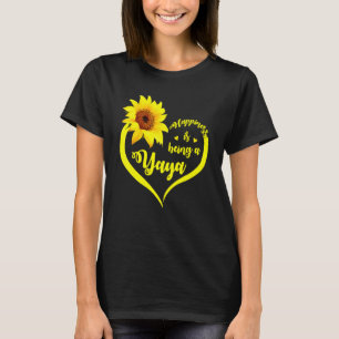 Camiseta Happiness Is Being A Yaya Sunflower Mothers Day