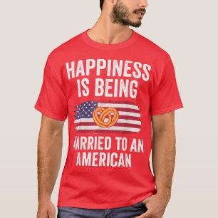 Camiseta Happiness Is Being Married To American Couple Mat