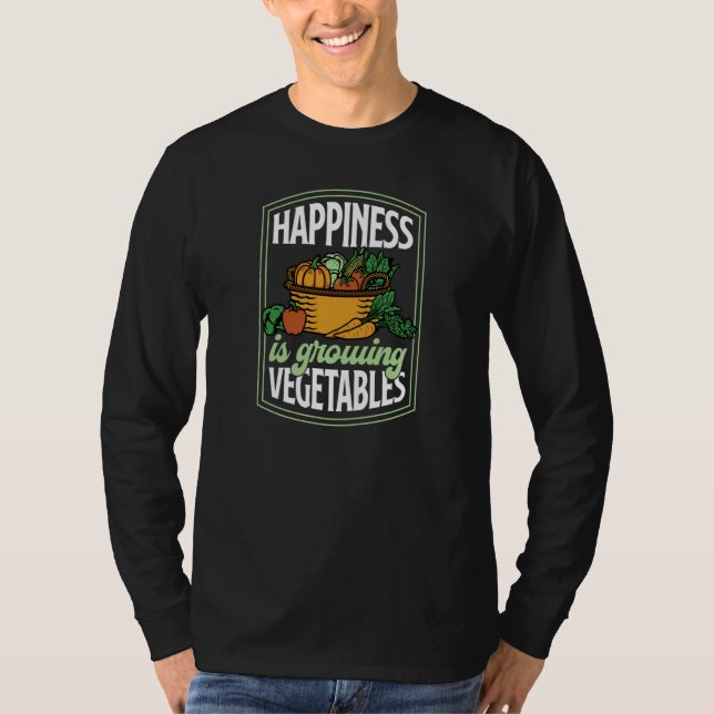 Camiseta Happiness Is Growing Mushrooms Fungi Gardening  1 (Frente)