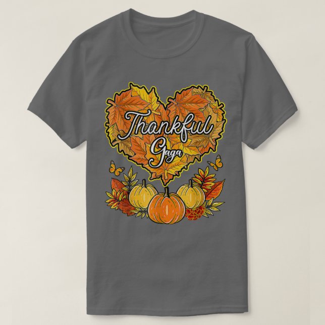 Camiseta Happpy Thanksgiving Day Autumn Fall Maple Thankful (Frente do Design)