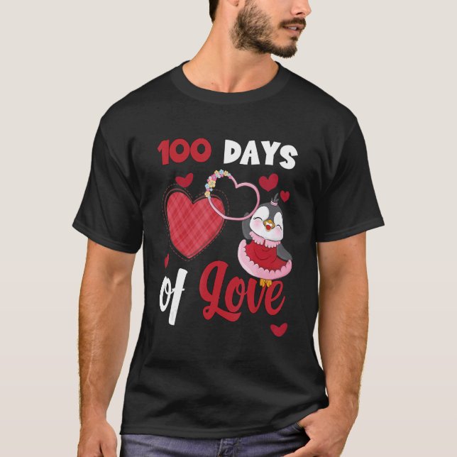 Camiseta Happy 100 Days of school 100 days of love Cute pen (Frente)