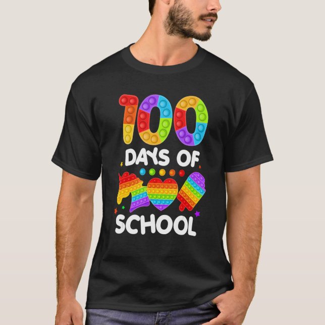 Camiseta Happy 100 Days Of School And Still Poppin 100th Da (Frente)