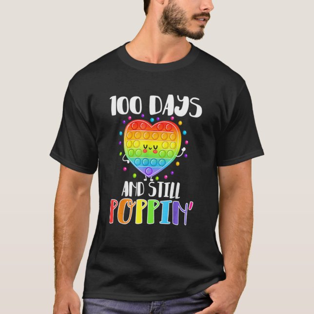 Camiseta Happy 100 Days Of School And Still Poppin 100th Da (Frente)