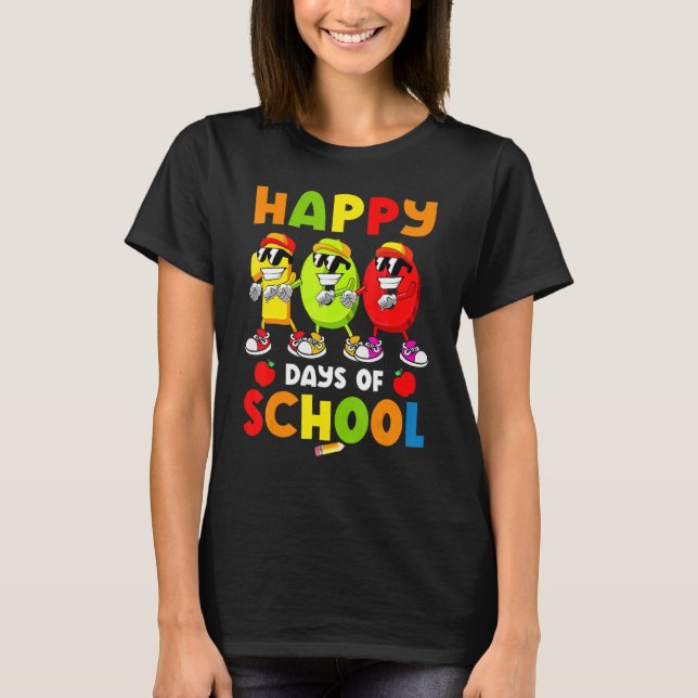Camiseta Happy 100 Days Of School Flossing Dance 100 Days S (Frente)
