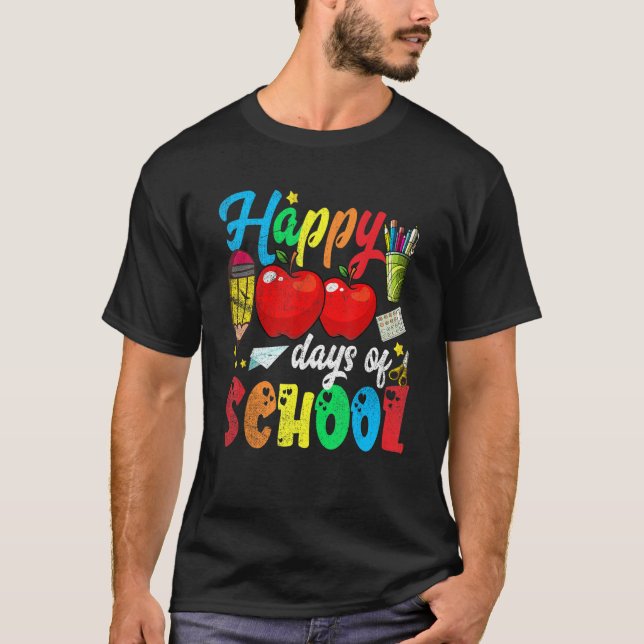 Camiseta Happy 100 Days of School  for Teachers Kids Boys G (Frente)