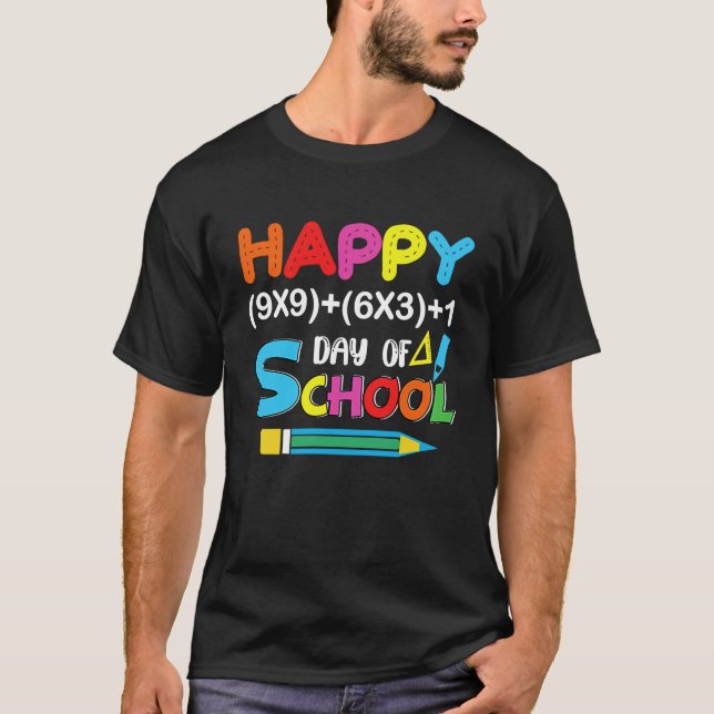 Camiseta Happy 100 Days Of School Math 2023 (Frente)