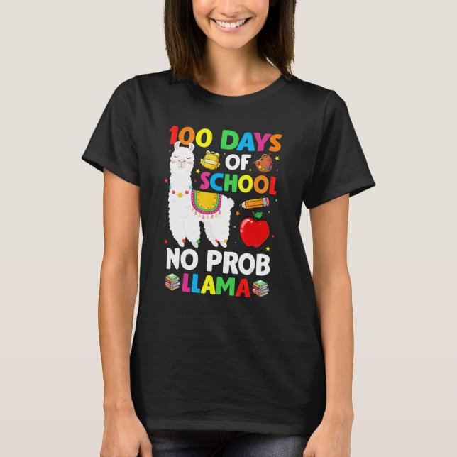 Camiseta Happy 100 Days Of School No Pro-Llama Llama Teache (Frente)