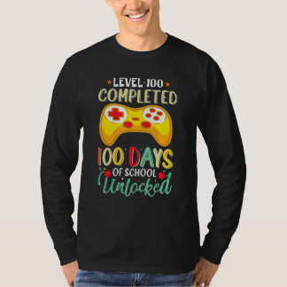 Camiseta Happy 100 Days Of School Unlocked Level 100 Comple