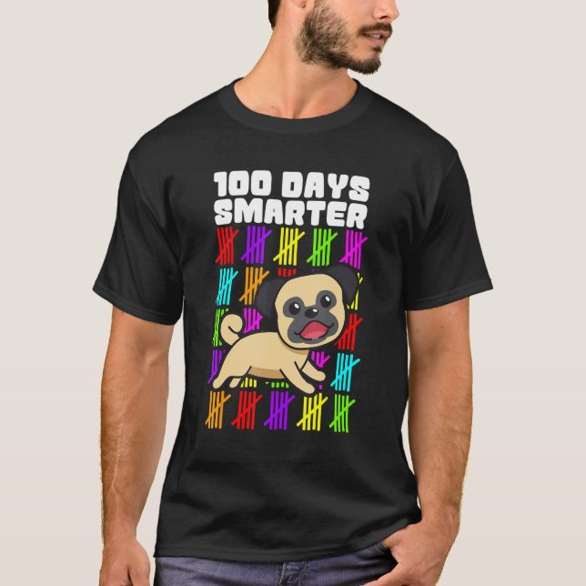 Camiseta Happy 100 Days Smarter Dog Shirts, 100th Day Of Sc (Frente)