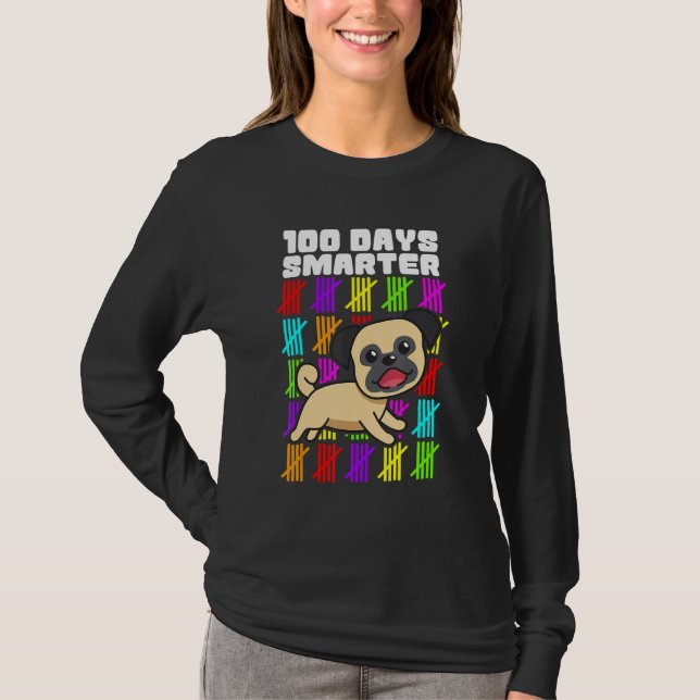 Camiseta Happy 100 Days Smarter Dog Shirts, 100th Day Of Sc (Frente)