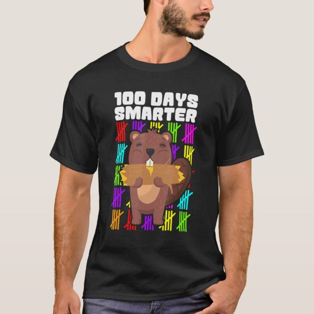 Camiseta Happy 100 Days Smarter Shirts, 100th Day Of School (Frente)